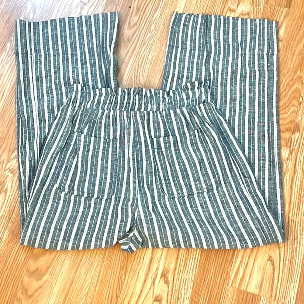 Lovecrazy,Soft Striped Linen-Blend, Wide-Leg Palazzo Pant,Excellent Cond.,Size S - Picture 8 of 11